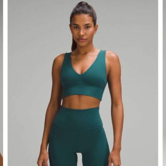 Lululemon Align V-Neck Bra *Light Support, C/D Cup Storm Teal sz 10 NWT - Picture 9 of 11